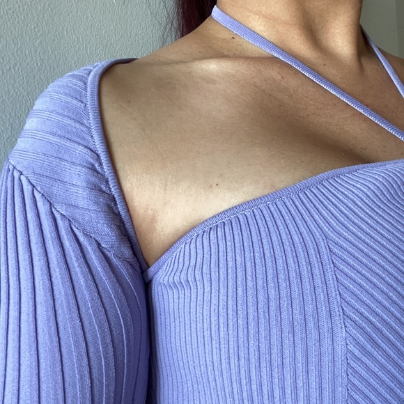 Ribbed Knit Cardigan Crop Shrug Top - S - Picture 4 of 13